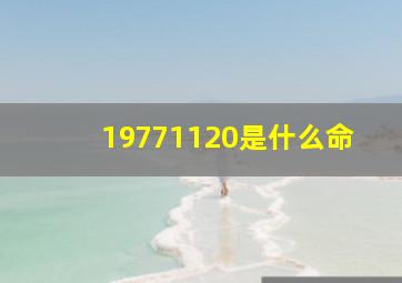 19771120是什么命