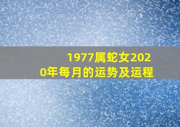 1977属蛇女2020年每月的运势及运程