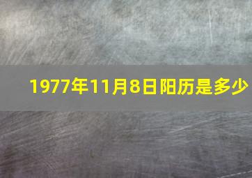 1977年11月8日阳历是多少