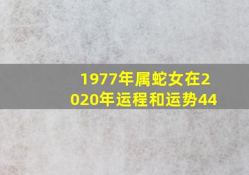 1977年属蛇女在2020年运程和运势44