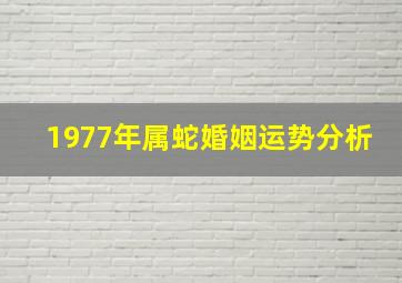 1977年属蛇婚姻运势分析