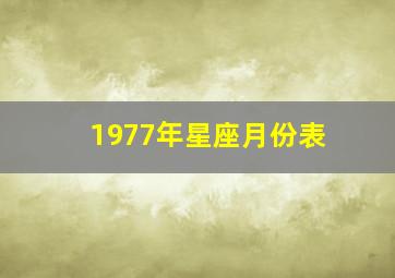 1977年星座月份表