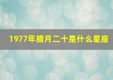 1977年腊月二十是什么星座