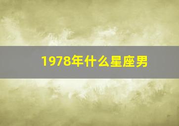 1978年什么星座男