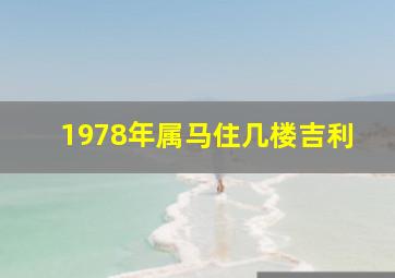 1978年属马住几楼吉利