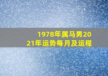 1978年属马男2021年运势每月及运程