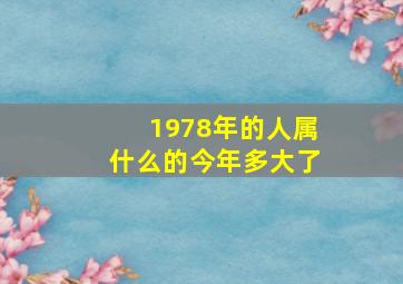 1978年的人属什么的今年多大了