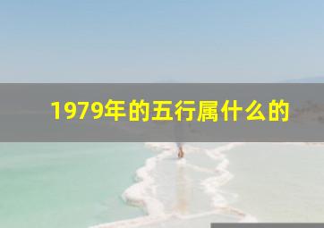 1979年的五行属什么的