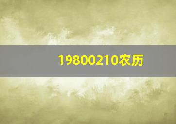 19800210农历