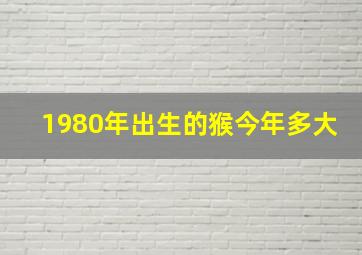 1980年出生的猴今年多大