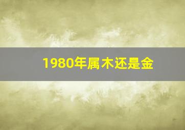 1980年属木还是金