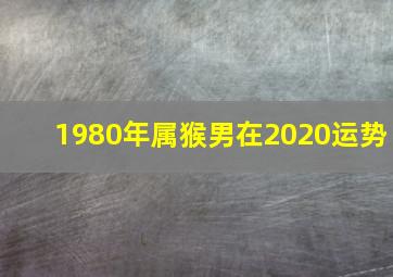 1980年属猴男在2020运势