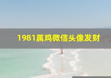 1981属鸡微信头像发财