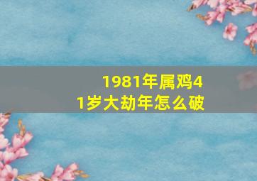 1981年属鸡41岁大劫年怎么破