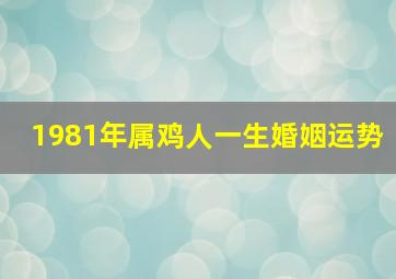 1981年属鸡人一生婚姻运势