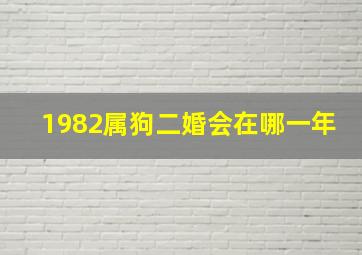 1982属狗二婚会在哪一年