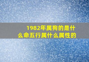 1982年属狗的是什么命五行属什么属性的