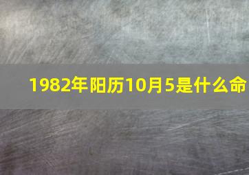 1982年阳历10月5是什么命