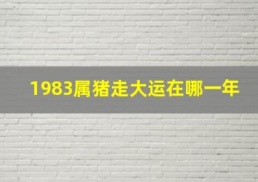 1983属猪走大运在哪一年