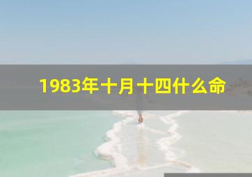 1983年十月十四什么命