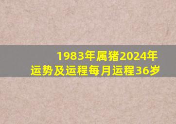 1983年属猪2024年运势及运程每月运程36岁