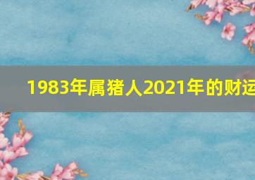 1983年属猪人2021年的财运