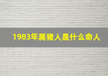 1983年属猪人是什么命人