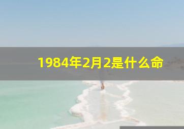 1984年2月2是什么命