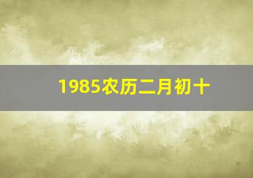 1985农历二月初十