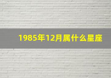 1985年12月属什么星座