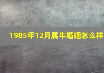 1985年12月属牛婚姻怎么样