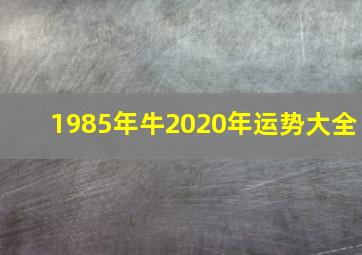 1985年牛2020年运势大全