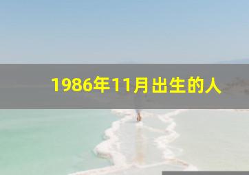 1986年11月出生的人