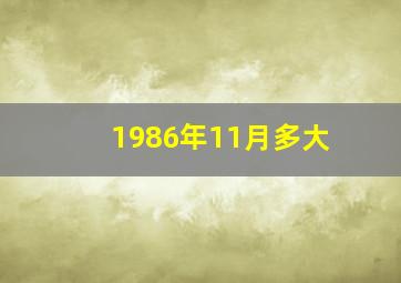 1986年11月多大