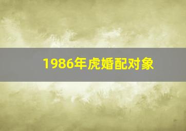 1986年虎婚配对象