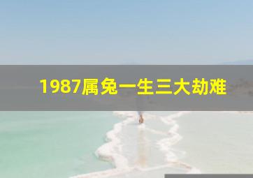 1987属兔一生三大劫难