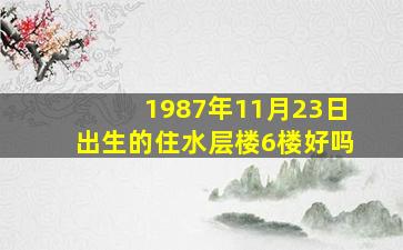 1987年11月23日出生的住水层楼6楼好吗