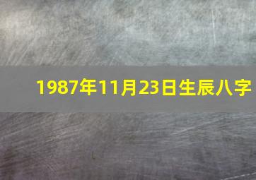 1987年11月23日生辰八字