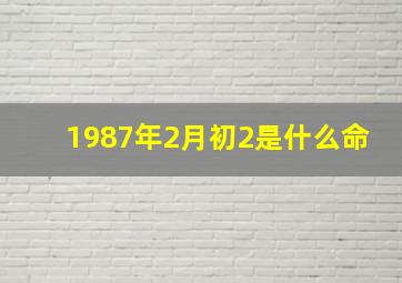 1987年2月初2是什么命