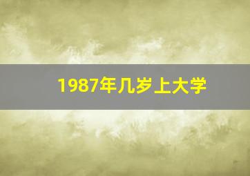 1987年几岁上大学