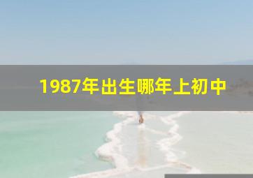 1987年出生哪年上初中