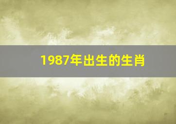 1987年出生的生肖