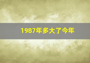 1987年多大了今年