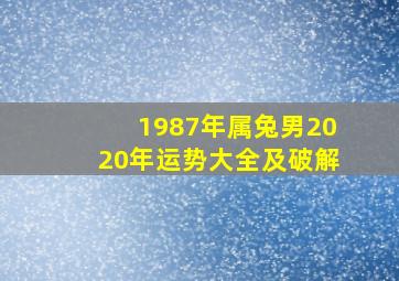 1987年属兔男2020年运势大全及破解