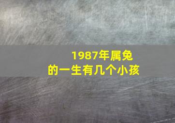 1987年属兔的一生有几个小孩