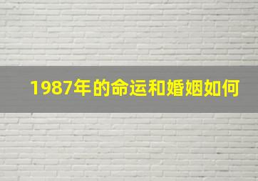 1987年的命运和婚姻如何