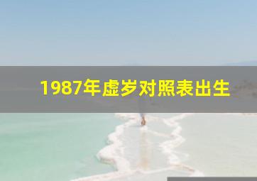 1987年虚岁对照表出生