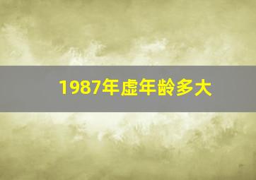 1987年虚年龄多大