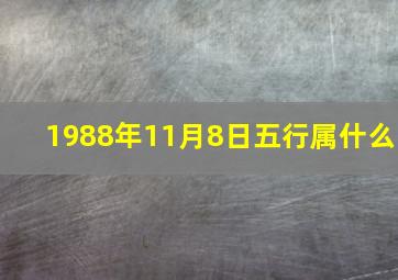 1988年11月8日五行属什么