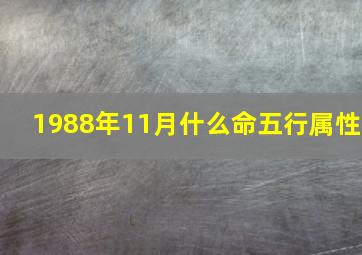 1988年11月什么命五行属性